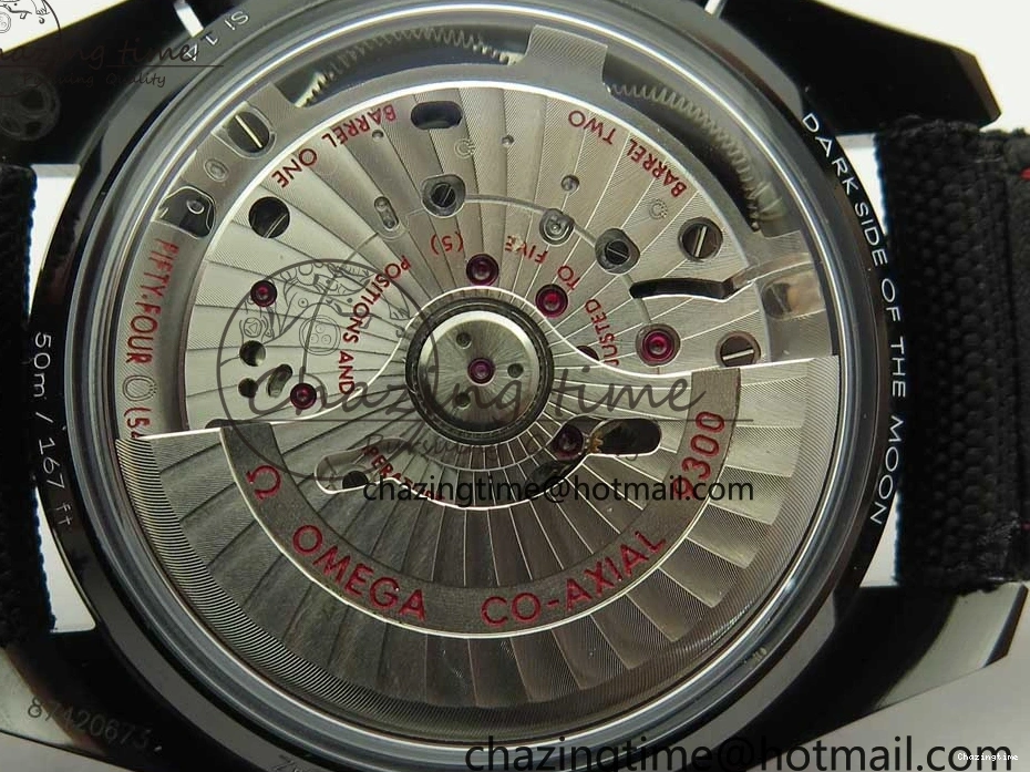 1229 Premium Speedmaster “Dark Side of The Moon” Real Ceramic OMF 1:1 Best Edition on Nylon Strap A 7977